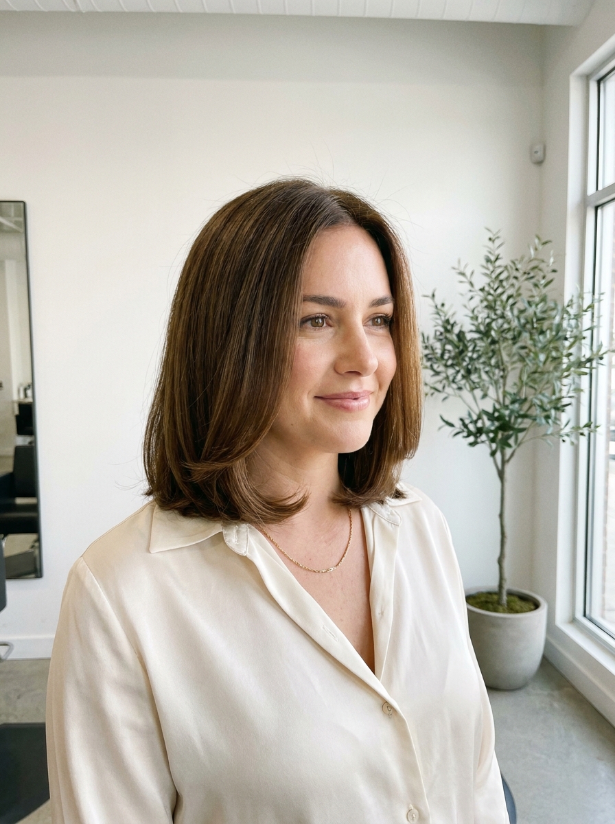 Bob mit eingedrehten Spitzen als Bob Frisuren mittellang Inspiration 2026